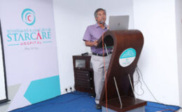 Dr. Sidharth Viswanathan delivering his talk during the CME
